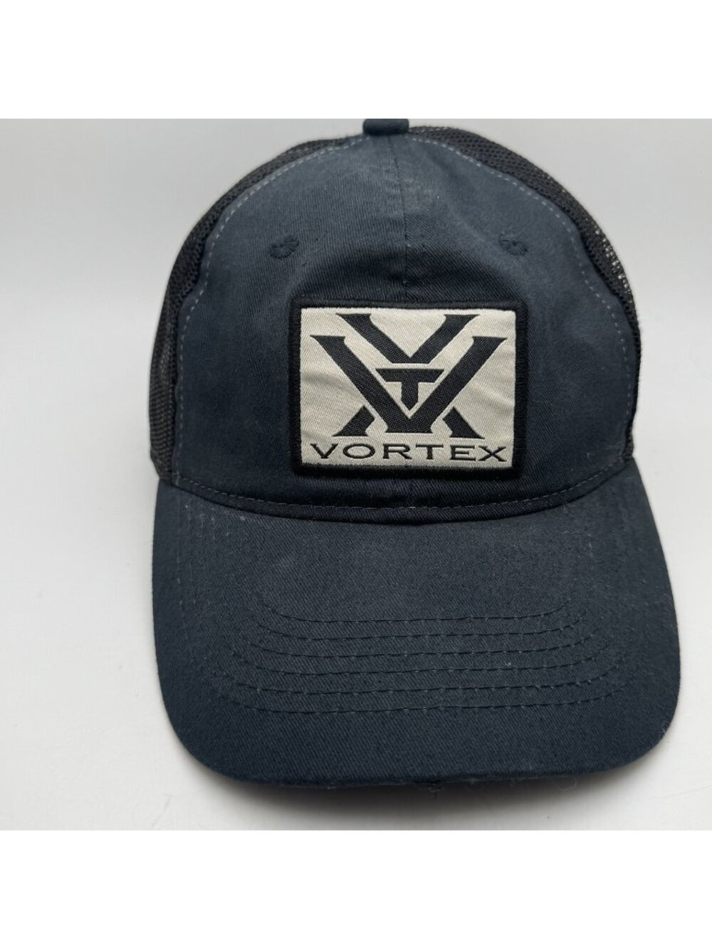 Vortex Optics Trucker Hat Snapback Cap Men's OSFM Navy Blue Black Mesh